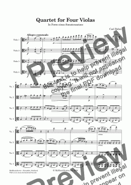 page one of Bohm Viola Quartet