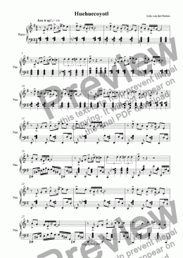 page one of Huehuecoyotl (juvenilia, piano)