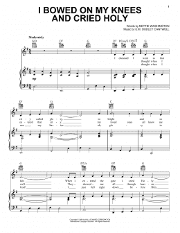page one of I Bowed On My Knees And Cried Holy (Piano, Vocal & Guitar Chords (Right-Hand Melody))