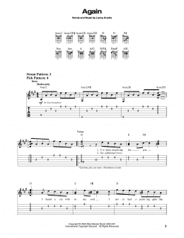 page one of Again (Easy Guitar Tab)