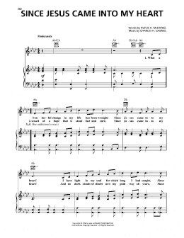 page one of Since Jesus Came Into My Heart (Piano, Vocal & Guitar Chords (Right-Hand Melody))
