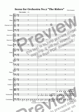 page one of Scene for Orchestra No.2 'The Riders' Op.5 No.2