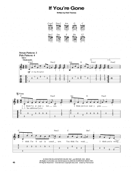 page one of If You're Gone (Easy Guitar Tab)