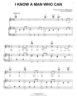 page one of I Know A Man Who Can (Piano, Vocal & Guitar Chords (Right-Hand Melody))