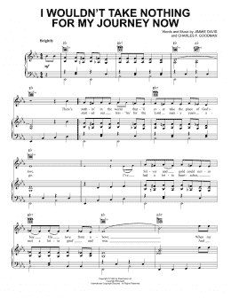 page one of I Wouldn't Take Nothing For My Journey Now (Piano, Vocal & Guitar Chords (Right-Hand Melody))