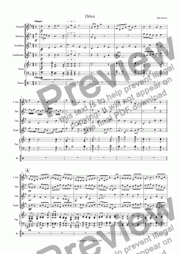 page one of Drive (Mid Brass Quartet with Piano)
