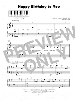 page one of Happy Birthday To You (5-Finger Piano)