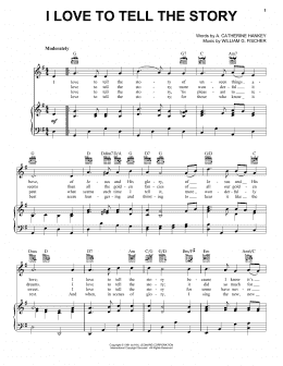 page one of I Love To Tell The Story (Piano, Vocal & Guitar Chords (Right-Hand Melody))