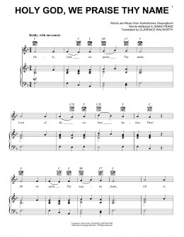 page one of Holy God, We Praise Thy Name (Piano, Vocal & Guitar Chords (Right-Hand Melody))