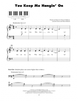 page one of You Keep Me Hangin' On (5-Finger Piano)