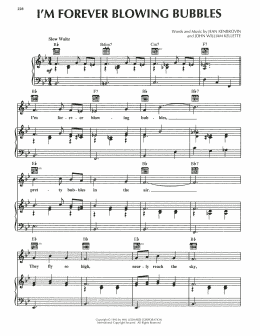 page one of I'm Forever Blowing Bubbles (Piano, Vocal & Guitar Chords (Right-Hand Melody))