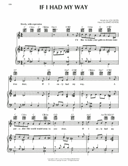page one of If I Had My Way (Piano, Vocal & Guitar Chords (Right-Hand Melody))
