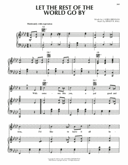 page one of Let The Rest Of The World Go By (Piano, Vocal & Guitar Chords (Right-Hand Melody))