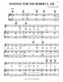 page one of Waiting For The Robert E. Lee (Piano, Vocal & Guitar Chords (Right-Hand Melody))