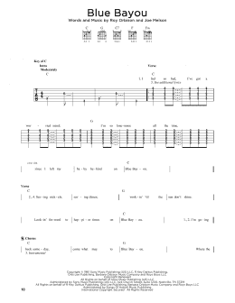 page one of Blue Bayou (Solo Guitar)