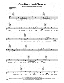page one of One More Last Chance (Easy Guitar)
