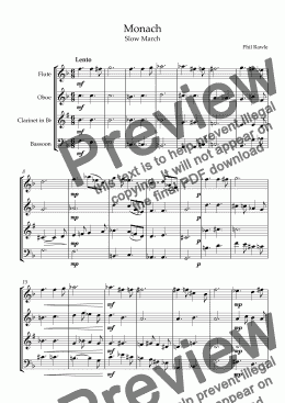 page one of Monach - Wind Quartet