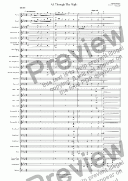 page one of All Through The Night - Concert Band [Ab]