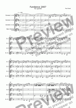 page one of Fundance 2007 for clarinets