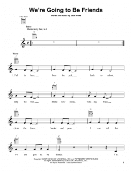 page one of We're Going To Be Friends (Ukulele)