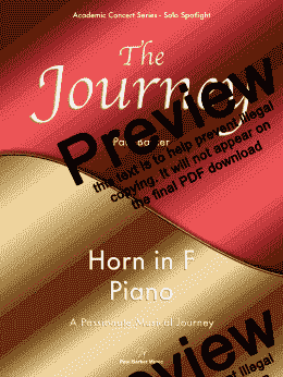 page one of The Journey (Horn in F & Piano)