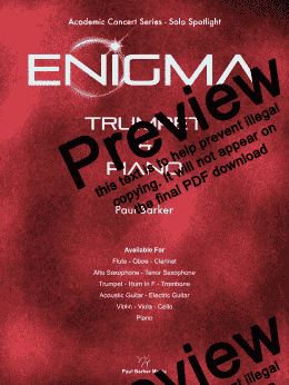 page one of Enigma (Trumpet & Piano)