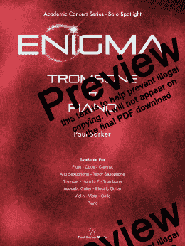 page one of Enigma (Trombone & Piano