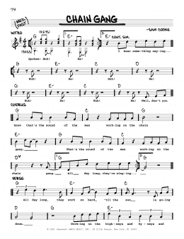 page one of Chain Gang (Real Book – Melody & Chords)