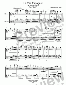 page one of Spanish Dance for Two Flutes
