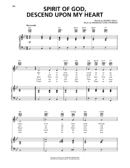 page one of Spirit Of God, Descend Upon My Heart (Piano, Vocal & Guitar Chords (Right-Hand Melody))