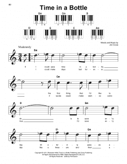 page one of Time In A Bottle (Super Easy Piano)
