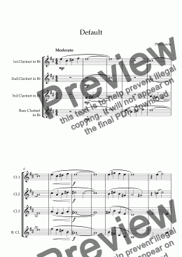page one of Default - Clarinet Quartet