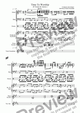 page one of 06- � Tempo de Adorar (Time to Worship) - Salsa