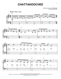 page one of Chattahoochee (Easy Piano)