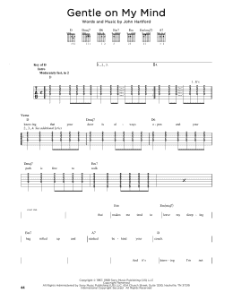 page one of Gentle On My Mind (Solo Guitar)