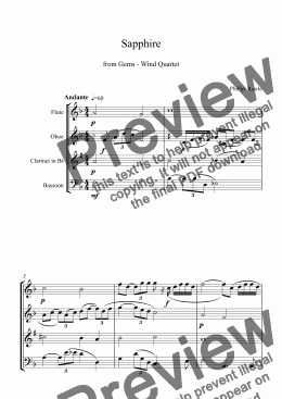 page one of Gem Collection - Wind Quartet