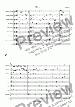 page one of Drive (Recorder Ensemble)