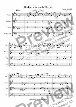 page one of Harlem - Seventh Theme [String Quartet]