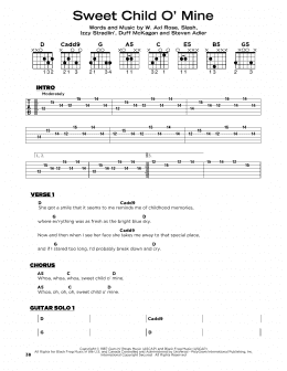 page one of Sweet Child O' Mine (Really Easy Guitar)