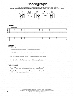 page one of Photograph (Really Easy Guitar)