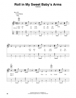 page one of Roll In My Sweet Baby's Arms (Banjo Tab)