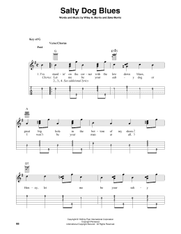 page one of Salty Dog Blues (Banjo Tab)