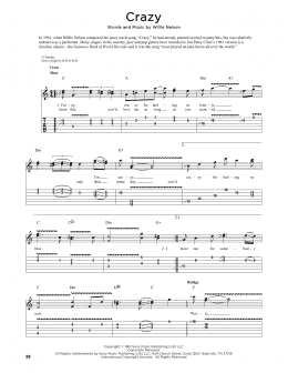 page one of Crazy (Guitar Tab)