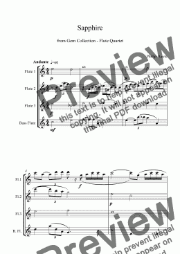 page one of Gem Collection - Flute Quartet