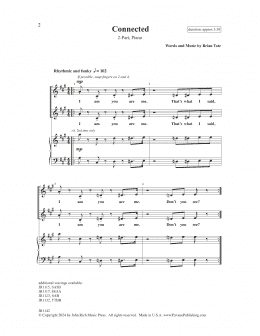 page one of Connected (SATB Choir)