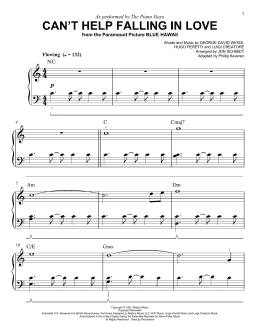 page one of Can't Help Falling In Love (arr. Phillip Keveren) (Easy Piano)