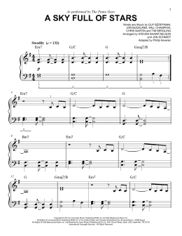 page one of A Sky Full Of Stars (arr. Phillip Keveren) (Easy Piano)