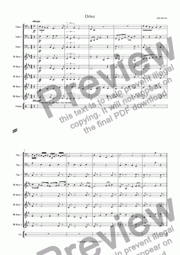 page one of Drive (Tuba Ensemble)
