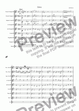 page one of Drive (Upper Brass Ensemble)