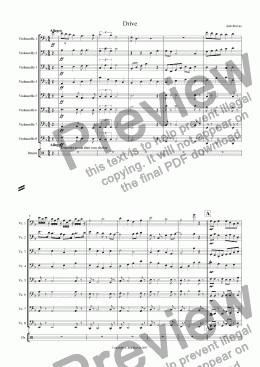page one of Drive (Cello Ensemble)